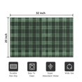 thumbnail image 5 of Green and Black Checkered Pattern Washable Non Slip Indoor Door Mat, Decorative Entry Rug for Entrance, Bedroom, Kitchen, Bathroom, 20"x32", 5 of 6