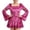 Hot Pink, variant on Women's Gothic Vampire Devil Velvet Lace Dress Square Neck Bell Sleeve Mini Dress with Lace Up Front for Halloween Dark Costume Party Black S