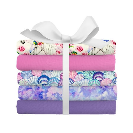 UPC: 0840238219870 | SINGER FABRIC  100% COTTON  5 PIECES BUNDLE  UNICORN DREAMS