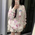 thumbnail image 2 of Sudadera con capucha y cremallera con dibujos animados de Hello Kitty de Sanrioed, sudadera con capucha para niñas, chaqueta Lolita Kawaii, ropa de abrigo holgada estilo Harajuku, ropa para mujer, 2 of 5