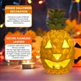 thumbnail image 5 of Pineapple Lantern - Yellow Light Halloween Decoration Resin with Inner, 5 of 9