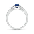thumbnail image 2 of Angara Natural 1 Ct. Blue Sapphire Solitaire Ring in 14K White Gold for Women (Ring Size: 11.5), 2 of 9
