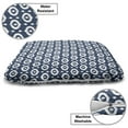 thumbnail image 3 of Ikat Pet Bed, Circles with Dots Ornate Pattern Vintage Design Traditional, Chew Resistant Pad for Dogs and Cats Cushion with Removable Cover, 24" x 39", Dark Blue White, by Ambesonne, 3 of 4