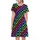 thumbnail image 1 of Balery Rainbow Hearts Vestidos sueltos de manga corta para mujer, vestidos de verano 2025, vestidos casuales de corte A con vuelo., 1 of 6