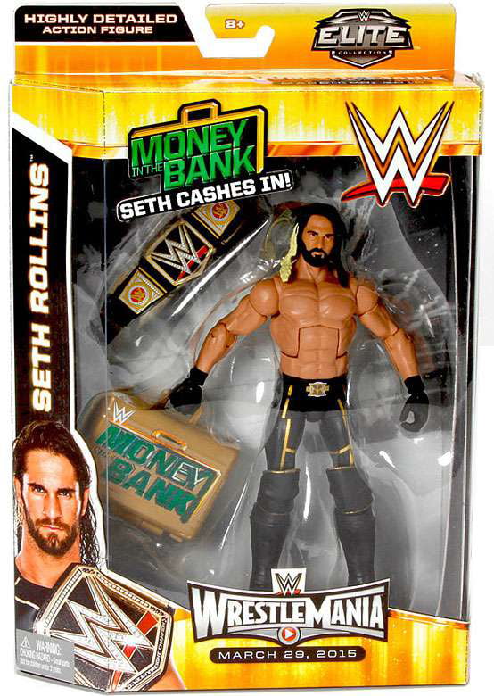 Seth Rollins Action Figure Money in the Bank Elite Wrestlemania 31