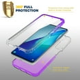 thumbnail image 2 of TCL 20 Pro 5G Case, Rosebono Hybrid Gradient Transparent Soft TPU Clear Skin Cover Case For TCL 20 Pro 5G (Purple), 2 of 5