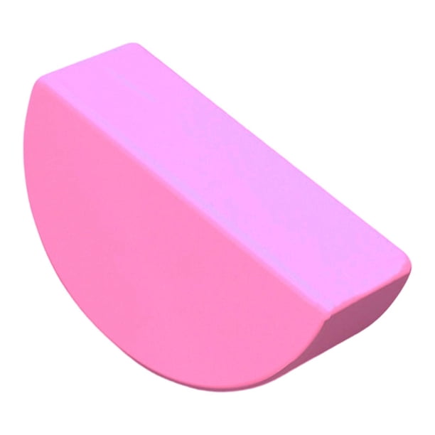 Bloque de yoga de material EVA, ligero, semicircular, para ejercicios de pilates en casa. Rosa