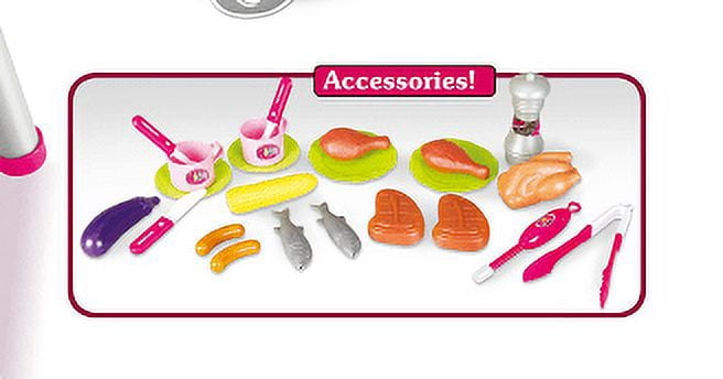 PlayWorld Pink BBQ Grill PlaySet Toy