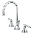 thumbnail image 1 of Kingston Brass KS2981NL Robinet de Lavabo à Grand Diffusion avec Poignée en Métal Pop-Up, Chrome, 1 of 3