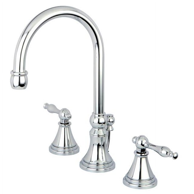 Kingston Brass KS2981NL Robinet de Lavabo à Grand Diffusion avec Poignée en Métal Pop-Up, Chrome