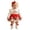 E-White, variant on AWZXDE Holiday Bodysuits For Little Girls Velvet Santa Style Dress Outfit Complete With Matching Festive Hat For Christmas Theme Events B-Red - 12-18 Months