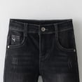 thumbnail image 5 of Kiijoy Boys Jean Shorts Summer Mid Rise Stretch Denim Shorts with Pockets, Black, Sizes 9-10, 5 of 6