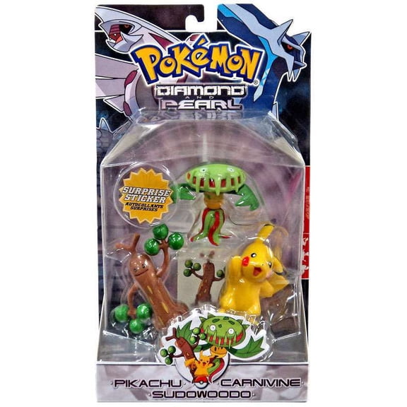 Pokemon Series 2 Carnivine, Pikachu & Sudowoodo Figure 3-Pack
