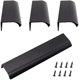 thumbnail image 1 of Tirador oculto de aluminio, juego de 4 tiradores invisibles de aleación de aluminio para muebles para gabinetes de cocina, sala de estar (200x40 mm) (negro) brillar  Electrónica, 1 of 5