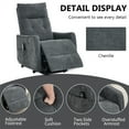thumbnail image 6 of Aukfa Small Power Lift Recliner Chair w/ Massage&Heat for Adult, Arm with USB Port, Infinite Position, Chenille, Gray, 6 of 9