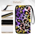 thumbnail image 5 of Colorful Leopard Print Wallet for Womens PU Leather Zip Around Wallers Clutch Wristlet Travel Long Purse, 5 of 7