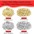 thumbnail image 3 of 803Pcs Grommet Eyelet Pliers Kit, 1/4 Inch Grommet Tool Kit with 800 Metal Eyelets, Grommet Hand Press kit for Leather Crafts(Inside Dia: 6.4mm/Outer Dia: 12mm (A.I.S.)/Flange Width: ~3mm), 3 of 6