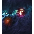 thumbnail image 3 of Space Duvet Cover Set, Galactic Image on Milky Way with Colorful Alluring Cosmos Display Art Print, Decorative 3 Piece Bedding Set with 2 Pillow Shams, Queen Size, Magenta Blue, by Ambesonne, 3 of 3