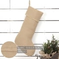 thumbnail image 5 of VHC Brands Rustic & Lodge Holiday Decor-Jute Burlap Natural Tan Stocking, 20 x 12, 5 of 6