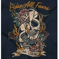 thumbnail image 2 of Erase All Fears Snake Skull Tattoo Unisex Fleece Graphic Zip Up Hoodie Brisco Brands 2X, 2 of 5