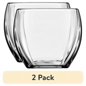 Libbey Clear Glass Tapered Votive Holder, 4 Inch, 2-Pack