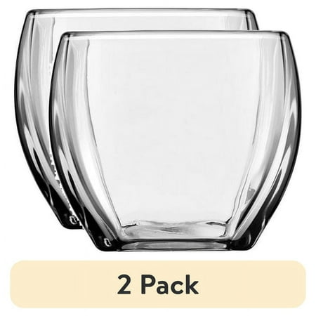 Libbey Clear Glass Tapered Votive Holder, 4 Inch, 2-Pack
