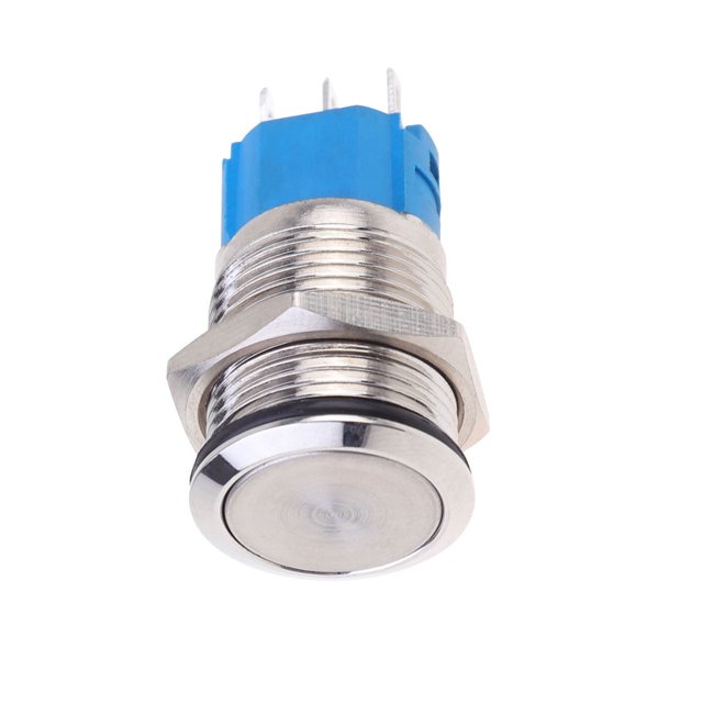 SHISUYAN 1Set Automotive Power Supplies Push Button Switch Stainless Steel 1.6in Mounting Diameter