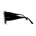 thumbnail image 4 of Womens Trendy Squared Rectangular Butterfly Sunglasses Black Smoke, 4 of 4