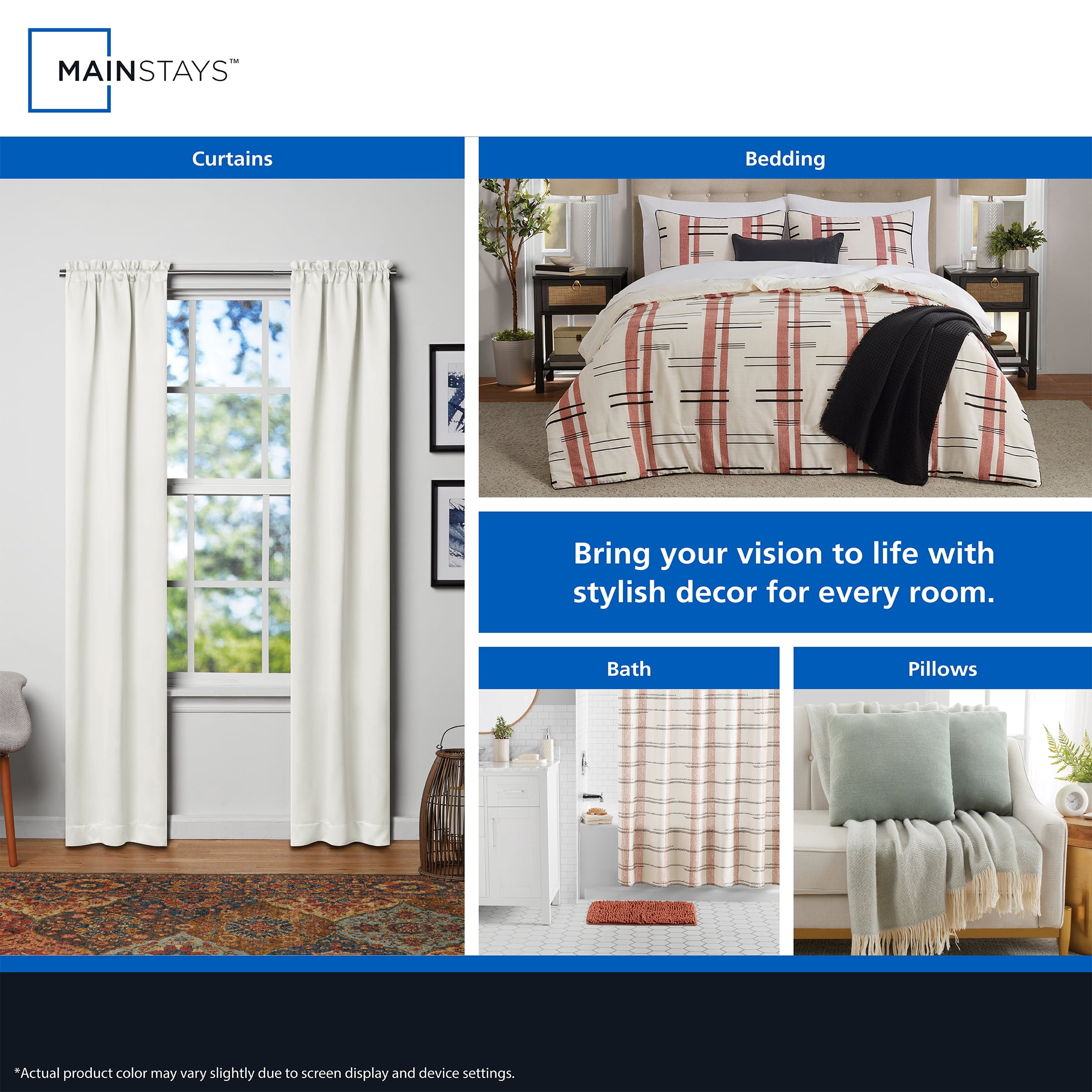 Mainstays Tonal 4-Piece White Stripe Matelasse Comforter Set, Twin/Twin XL