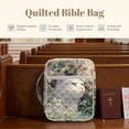 thumbnail image 7 of Xixirimido Quilted Bible Cover Bible Case for Women, Large Bible Carrying Case with Handle, Bible Study Supplies & Christian Gift for Men, White Cat Vibrant Floral Pattern, 7 of 7