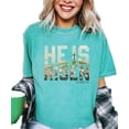 thumbnail image 5 of He Is Risen Christian Shirt for Women - Easter Faith Graphic Tee Seafoam Shirt Adult X-Large, 5 of 7