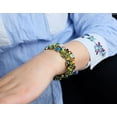 thumbnail image 2 of Falari Vintage Flower Bracelet Bangle Crystal Beads Hand-Painted Antique Gold - Multi, 2 of 4