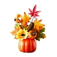 thumbnail image 3 of Pumpkin Maple Leaf Centerpiece Faux Foam Tabletop Harvest Decor for Kitchen Fireplace Autumn Scene, 3 of 9