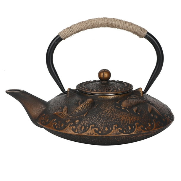 Cast Iron Tea Pot, 0.9L Tea Pot Tea Kettle Retro For Hotel For Family