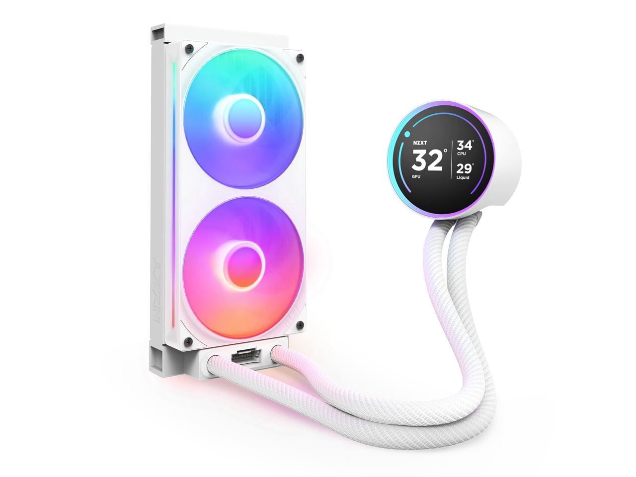 KRAKEN ELITE RGB 280 WHITE AIO LIQUID COOLER WITH IPS LCD & STATIC PRESSURE FANS Intel Socket LGA 1851, 1700 & 1200/115X AMD Socket AM5, AM4