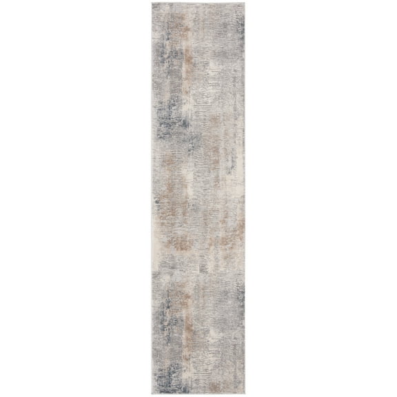 SAFAVIEH Invista Maxwell Abstract Runner Rug, Cream/Grey, 2' x 8'