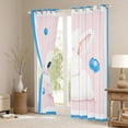 thumbnail image 3 of Homewish Cartoon Rabbit Black Out Curtains for Preppy Children,Kawaii Animal Curtains Pack of 2 (42x63 Each),Pink Blue White Bedroom Curtains,Breathable Home Decor, 3 of 6