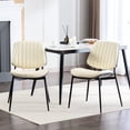 thumbnail image 6 of Beige Dining Chairs with Scientific Lean / Set of 2 for Family Meals, 6 of 7