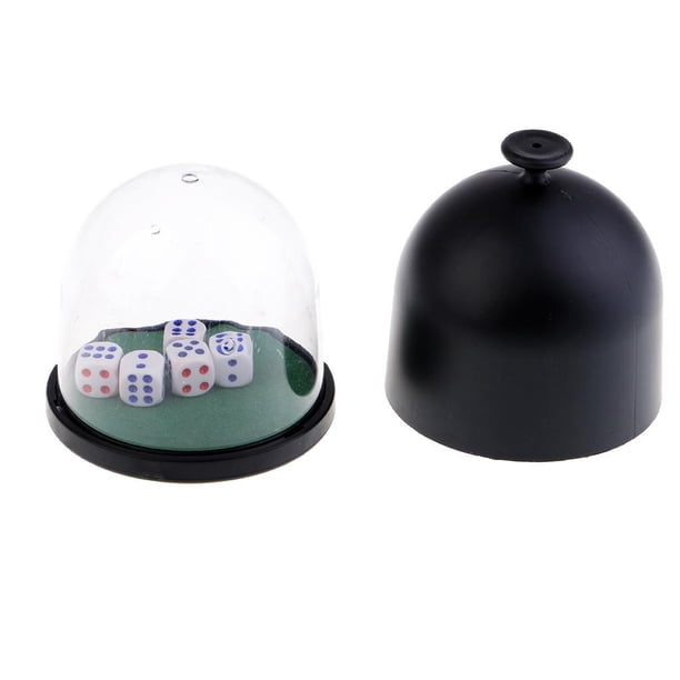 Anti-trampas Dice Cup Hand Wearing Cover Dice Cup Entertainment Bar Tool , Negro Baoblaze Copa de dados cubierta