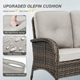 thumbnail image 5 of Bellefurn Patio Furniture Set Outdoor Wicker Sectional Sofa L Shaped Couch with Ottoman,Patio 6-Seat Sofa High Back Conversation Set for Deck,Backyard,Porch, 5 of 9