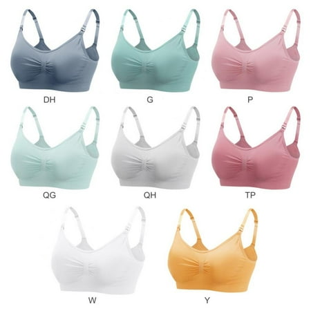 

Sleeping Nursing Bras for Breastfeeding Plus Size - Ultra Comfort Smooth Wireless Pregnancy Sleeping Bralette Seamless Maternity Bra(8-Packs)