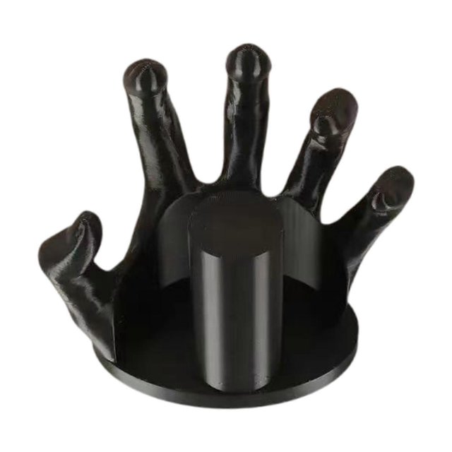 Toilet paper holder, toilet paper holder, handshaped, modern organizer, stylish hotel, black, compact paper storage shelf, decor