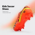 thumbnail image 3 of Dream Pairs Soccer Shoes Jr Kids Boys Girls Outdoor Sport Football Soccer Cleats Hz19003K Orange/Dark/Grey/Yellow Size 4, 3 of 5