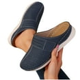thumbnail image 4 of Hoshose New Summer Slide Wedge Slipper for Women Closed Toe Hollow Out Casual Outdoor Slip on Platform Slippers Soft Soled, 4 of 4