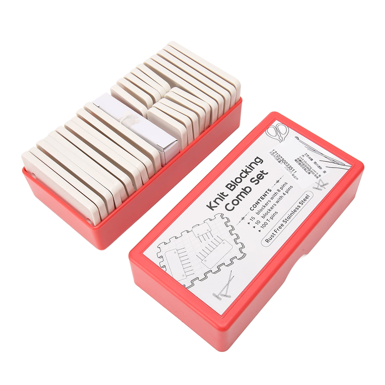 Knit Blocking Comb, Time Saving Compact Knitting Blocking Pin Kit For