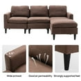 thumbnail image 2 of Walsport 76" All Sectional Sofas for Small Living Room Modern Brown Sectional Sofas Double Chaise Sofa Bed Couch, 2 of 8