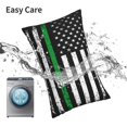 thumbnail image 6 of Goofa American Flag Print Plush Throw Pillow Case, Soft Velvet with Hidden Zipper, Decorative Cushion Cover for Sofa, Bed, Car, and Home Décor-14"x20", 6 of 6
