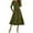 Army Green, variant on cfhntfmh Wedding Guest Dresses for Women Fashion Scoop Neck Long Sleeve Midi Dress Fall Flowy Tiered Ruffle Hem Dress