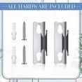 thumbnail image 2 of 4 Pcs 18 to 28 Inch White Adjustable Curtain Rod Set Heavy Duty Door Curtain Rod Flat Sash Rods Hardware Included for Home Windows Kitchen Bathroom Sidelights, 2 of 6