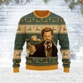 thumbnail image 5 of Ropa de otoño e invierno Suéter feo de Navidad con meme de Leo DiCaprio que ríe Regalo de Papá Noel Jersey para hombre 2024 Sudadera 3D, 5 of 5